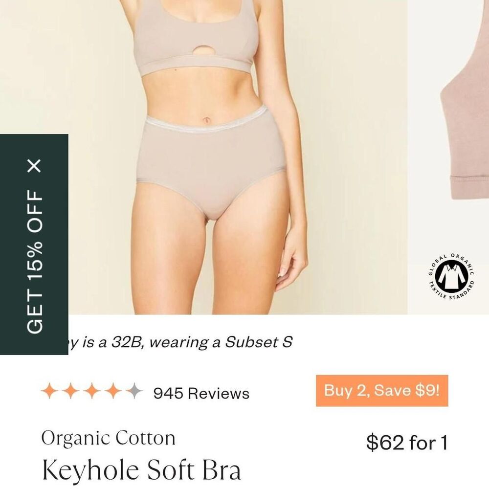 Unbranded Women's Tan and Cream Bra